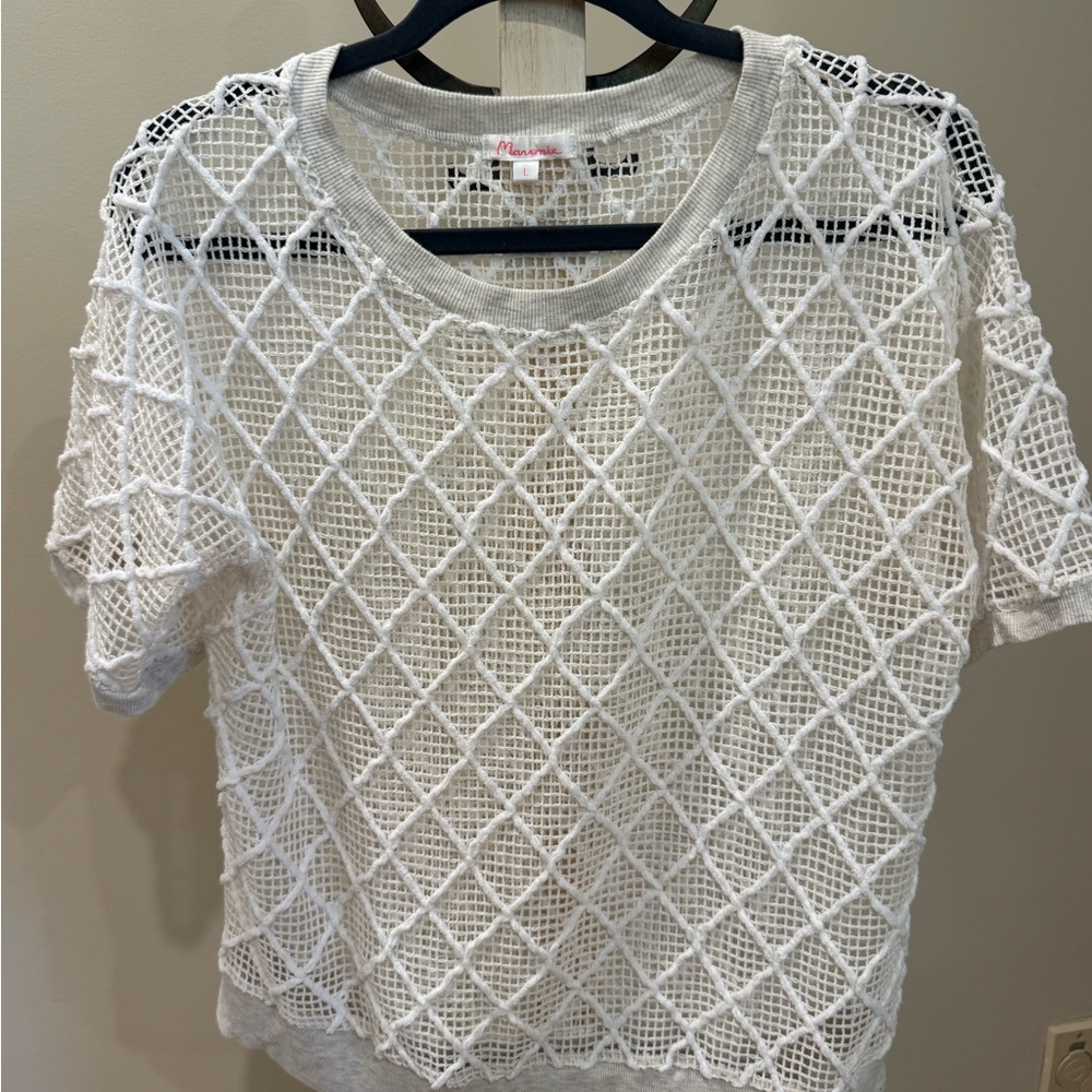White Mesh Top